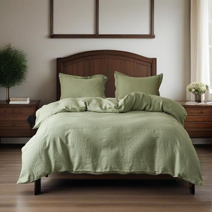 Simple&Opulence 100% Washed Linen Duvet Cover Set 68"x86" by SimpleOpulence