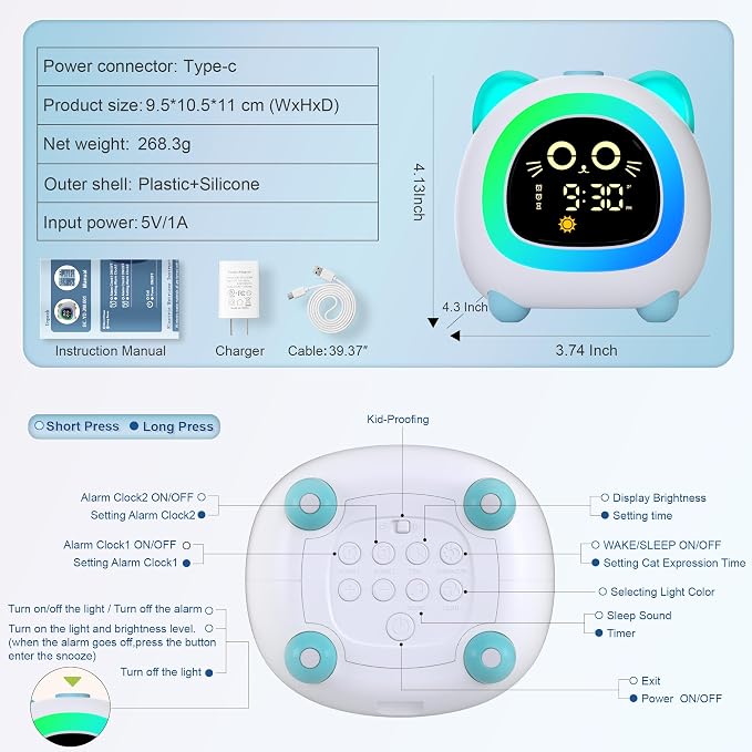 ANALOI Alarm Clock for Kids, Ok to Wake Clock for Kids - Image 6