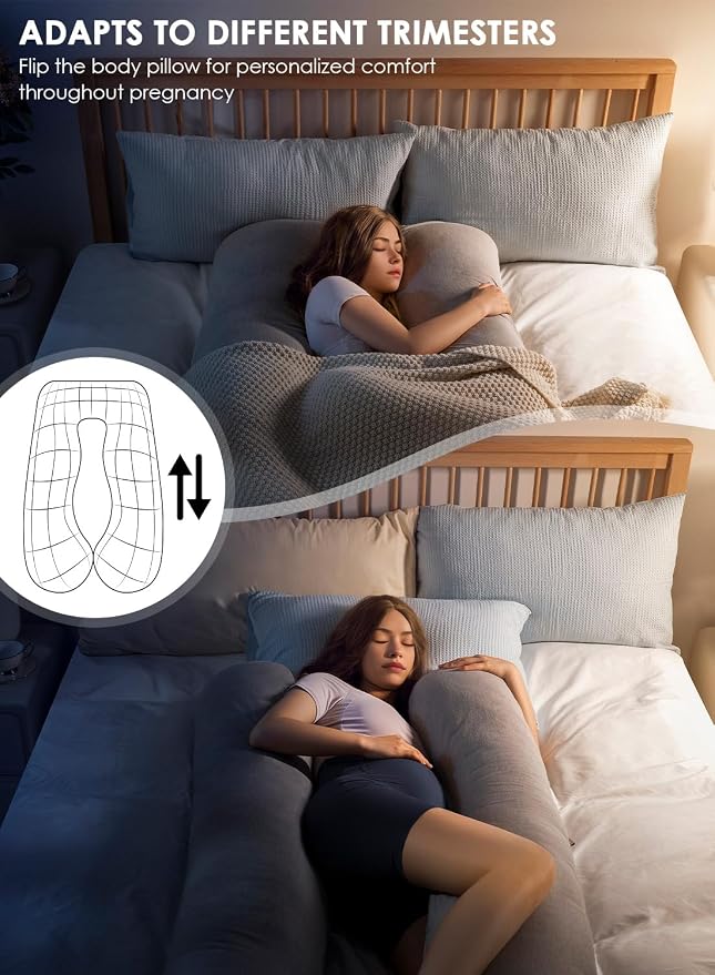 QUEEN ROSE Pregnancy Pillows, Cooling Maternity Pillow - Image 5