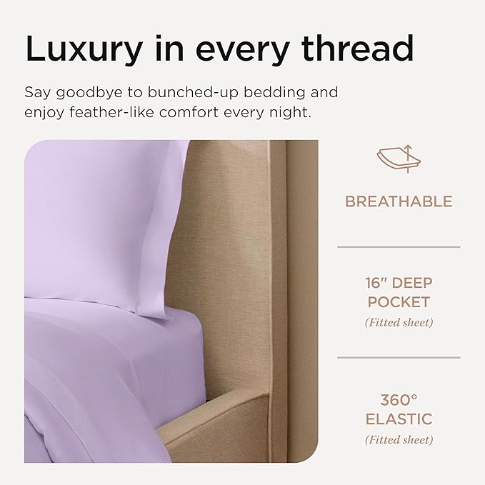 Threadmill California King Sheet Sets | 800 Thread Count Cal King Bed Sheets Set - Image 4