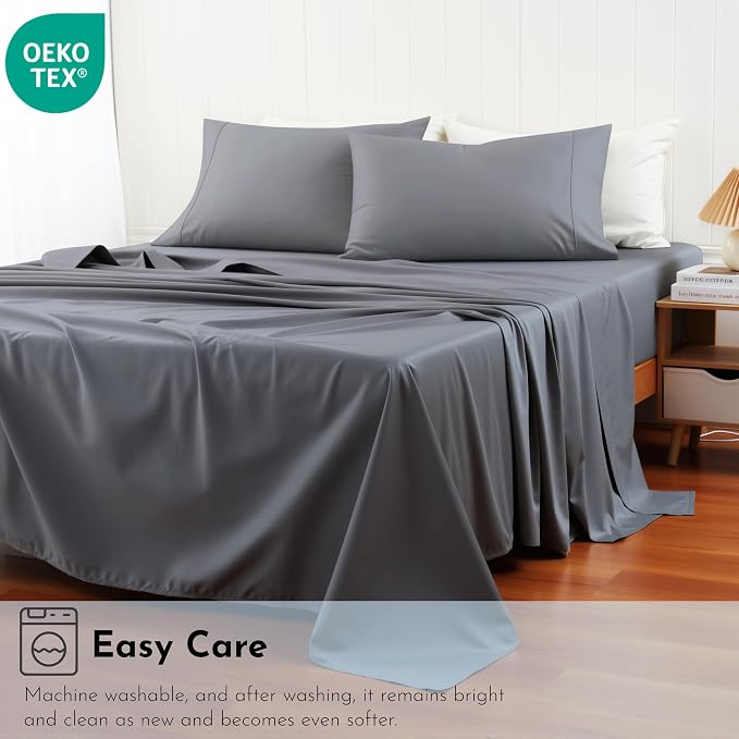 Cotton Flat Sheets Only, 600 TC 100% Cotton Flat Sheet Top Sheet Only, Queen - Image 8