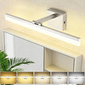 SOLFART 24 inch LED Vanity Lights Brushed Nickel Bathroom Light Fixture by SOLFART