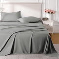 ROSE&RISY Light Grey Queen Sheet Set, 4 Pieces Soft Bedding Queen Sheet Set by ROSERISY
