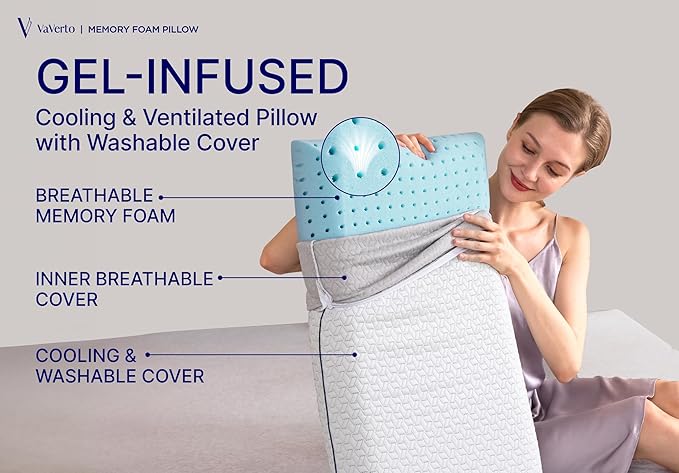 Cooling Gel Memory Foam Pillow - Image 2