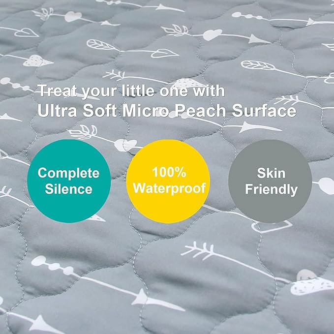 Pack and Play Mattress Protector Sheets Fitted Waterproof Pack and Play - Image 3