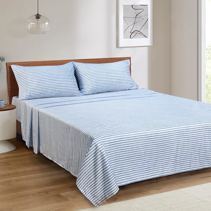 Mejoroom Striped Queen Size Sheet Set - Image 5