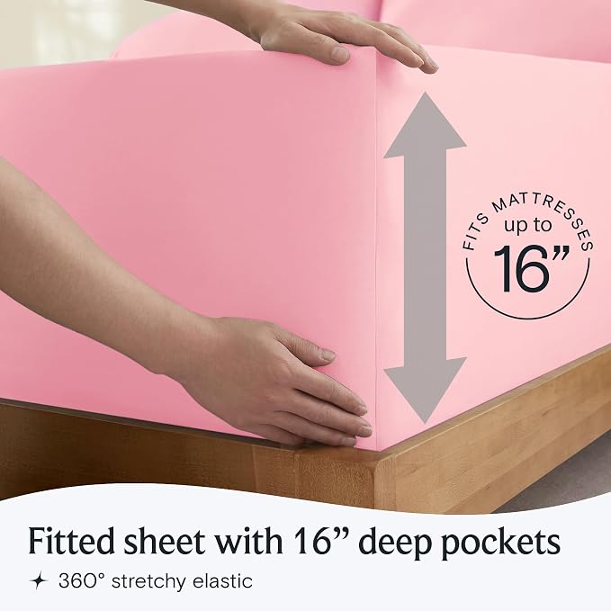 LuxClub 3 PC Twin Sheet Set, Deep Pockets Wrinkle Free Cooling Bed Sheets Hotel - Image 6