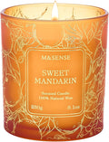 M&SENSE Sweet Mandarian Scented Vegan Soy Candles, No Toxin Refreshing Fragrance by MSENSE