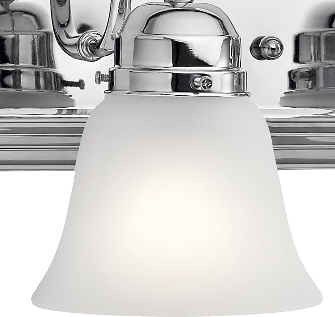 Kichler 24" 3-Light Vanity Bath Light in Chrome, Modern Bathroom Light - Image 2
