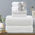 8-Piece White Bath Towels Set, 2 Oversized Large Bath Towels Sheet, 2 Hand by Hailea