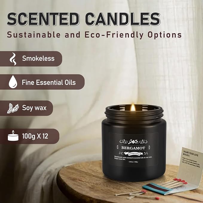 YOROXRG Scented Candles Gifts Set 12 Pack Soy Wax Travel Tin Jar Candles - Image 7
