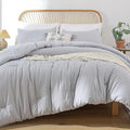 ROSGONIA Light Grey Twin/Twin XL Comforter Set by ROSGONIA