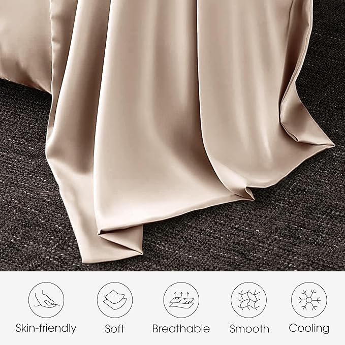 100% Silk Pillow Cases 2 Pack Queen Size Mulberry Silk Pillowcase - Image 3