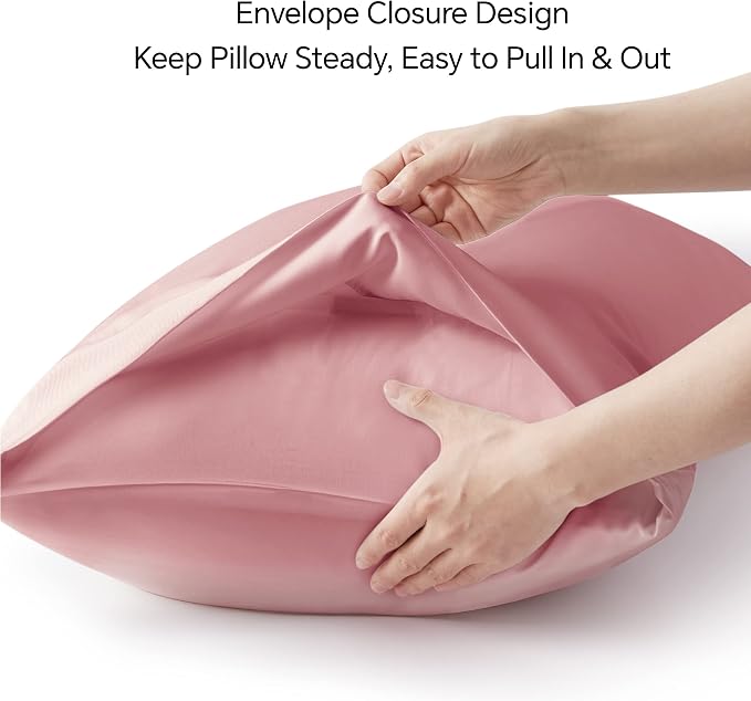 BEDELITE Pillow Cases Queen Size Set of 2, Rayon Derived from Bamboo, Cooling - Image 6