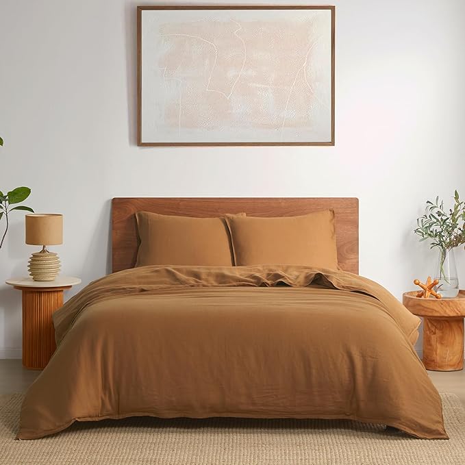 DAPU 100% Linen Duvet Cover Set by DAPU