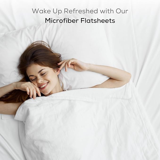 GOLD TEXTILES Twin Flat Sheet 6 Pack – Brushed Microfiber Top Sheets - Image 6