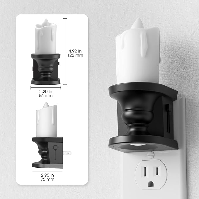 Briignite Flameless Candle Night Light, 2 Pack, Night Lights Plug into Wall - Image 6