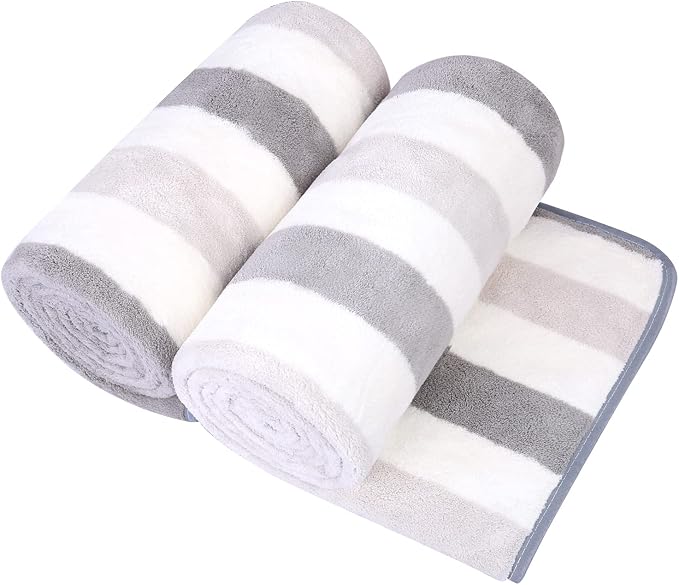 JML Microfiber Bath Towels Set of 2, Super Absorbent, Fast Drying Large Bath by JML