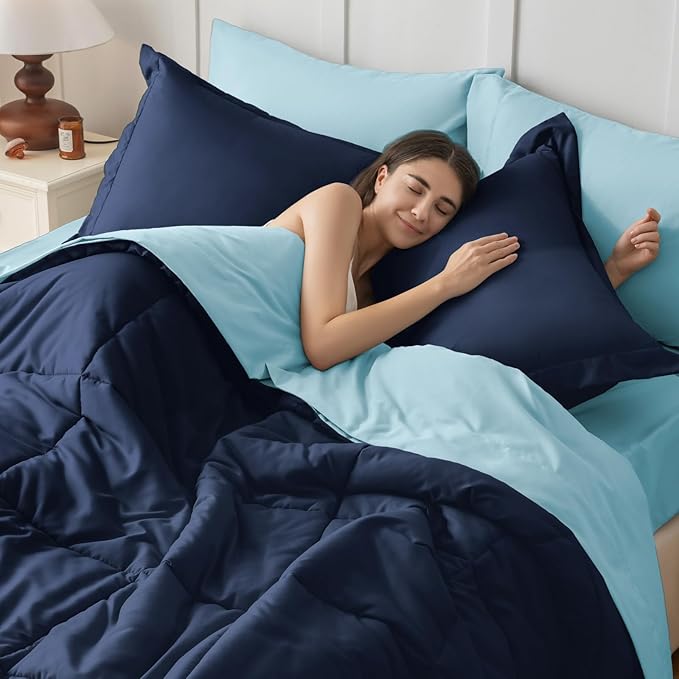 JOLLYVOGUE Queen Comforter Set, Ultra-Soft Bed in a Bag Queen Size 7 Pieces - Image 6