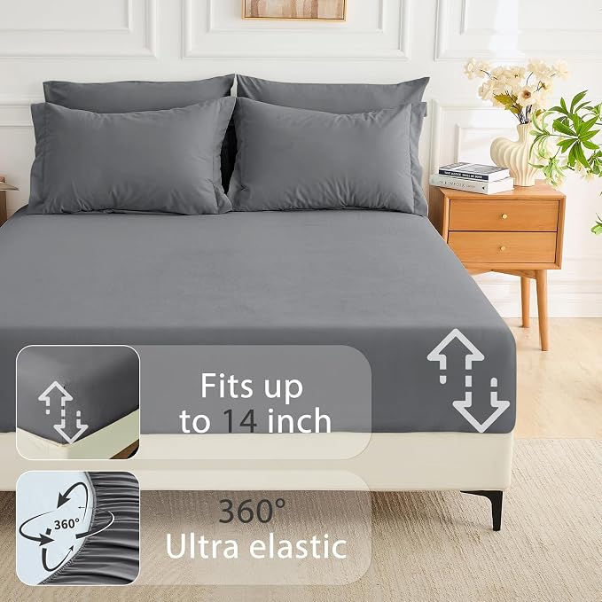MUXHOMO 7 Pieces Full Comforter Set, Soft Bed in a Bag Full Size, All Season - Image 6