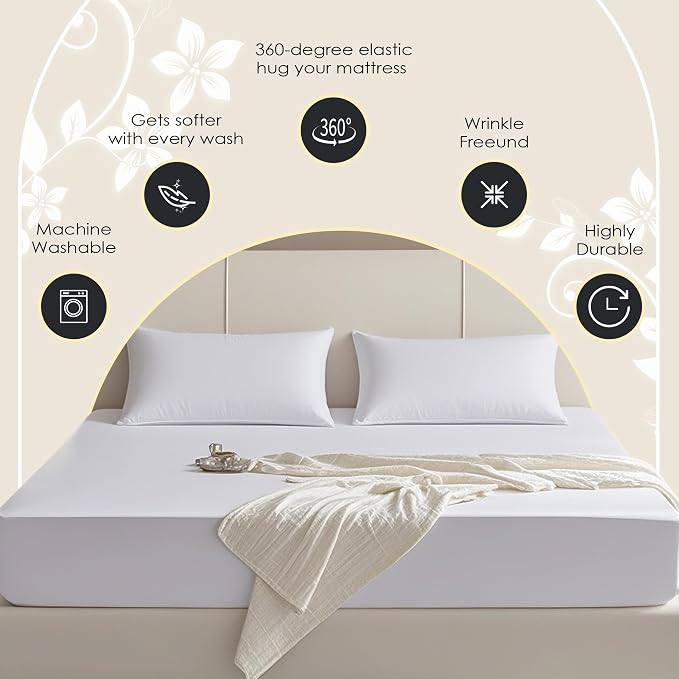 FreshCulture Twin Fitted Sheet Only – Premium Hotel-Quality Fitted Sheet - Image 4