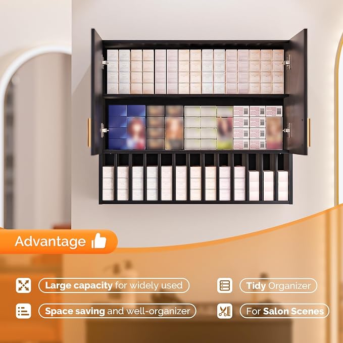 OmySalon Hair Color Organizer Rack, Salon Hair Color Tube Storage Cabinet - Image 4