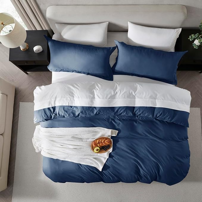 Nestl Navy Blue California King Duvet Cover Sets - Image 5