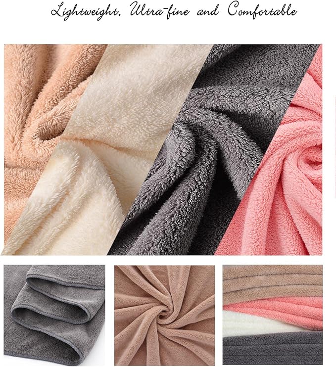 Lumimi Towels 4 Piece Soft Microfiber Bath Towel Set Salon Gym Yoga Travel - Image 6