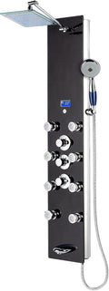 Blue Ocean 52” Aluminum SPA331B Tempered Glass Thermostatic Shower Panel Tower by TheHomeBudgetHousewareInc