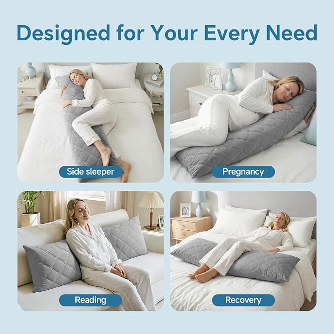 BEDELITE Cooling Body Pillow for Adults, Creative Ultra Soft Cool-Touch Quilted - Image 5
