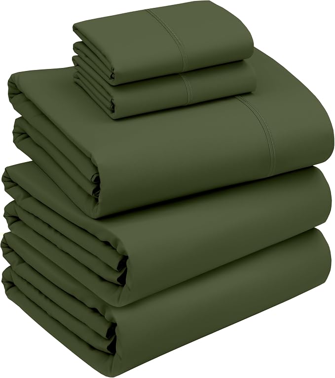 RUVANTI 100% Cotton Sheets – Split King Size Percale Bedding, Cooling & by Ruvanti