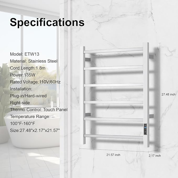 Electric Heated Towel Warmer - Image 4