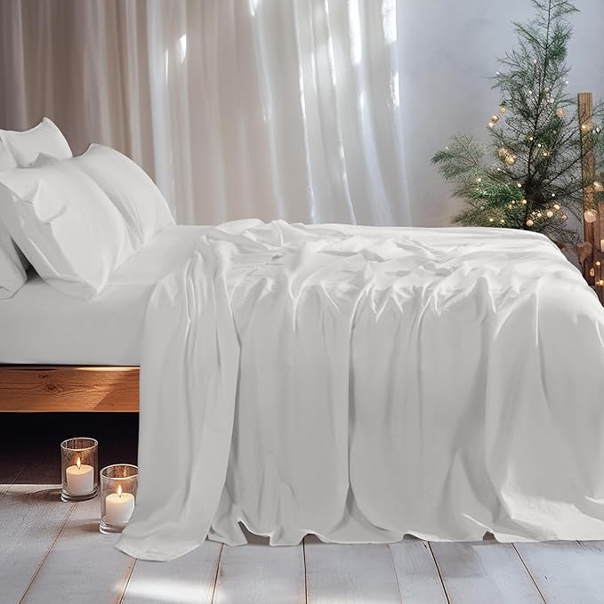 LBRO2M 100% Pure Linen Sheet Set Deep Pocket Up to 16" Bed Sheets Sets - Image 2