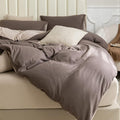 PURE ERA Jersey Knit Duvet Cover Set 100% T-Shirt Cotton Super Soft Comfy 3pc by PUREERA