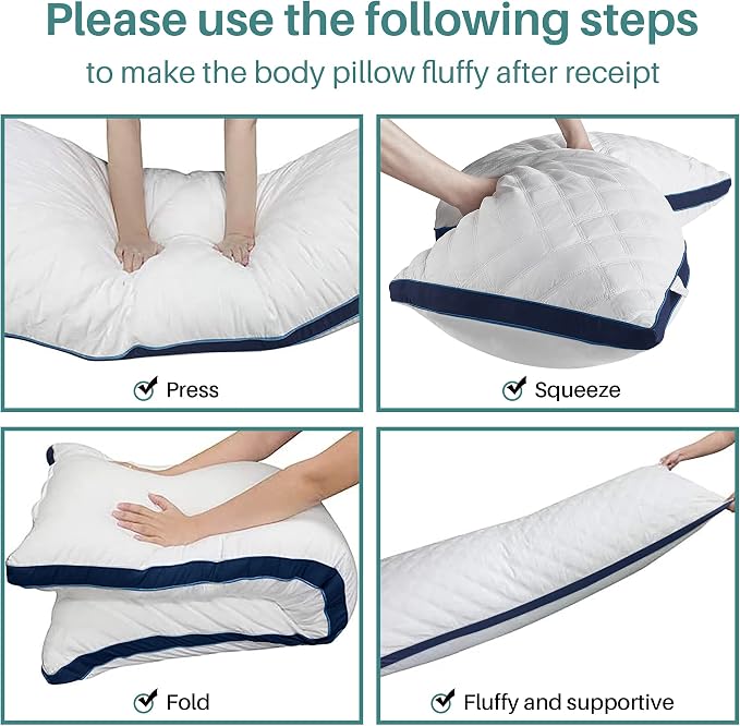 Oubonun Premium Adjustable Loft Quilted Body Pillows - Image 6
