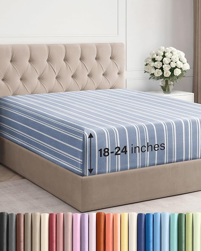 Extra Deep King Fitted Sheet by CGKUnlimited