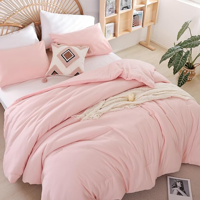 weigelia Pink Comforter Sets King Size Comforter Set 3 Piece Soft Microfiber - Image 7