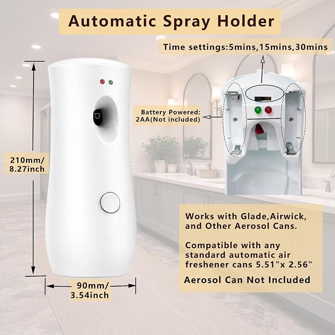 Automatic Air Freshener Spray Dispenser, Adjustable Time Spray, Free Standing - Image 4