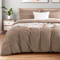 NEXHOME PRO 100% Washed Cotton Duvet Cover Twin Size, Ogranic Natural Linen by NEXHOMEPRO