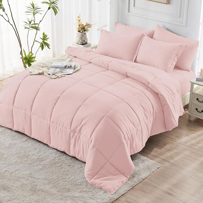 JOLLYVOGUE Queen Comforter Set, Ultra-Soft Bed in a Bag Queen Size 7 Pieces - Image 8