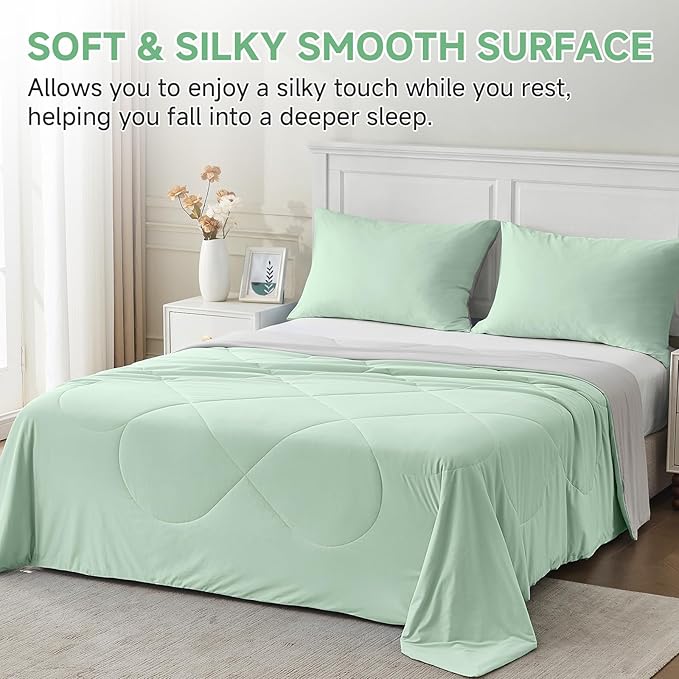 HOMFINE Cooling Comforter Japanese Double-Sided Cold Tech Fabric Cooling Blanket - Image 4