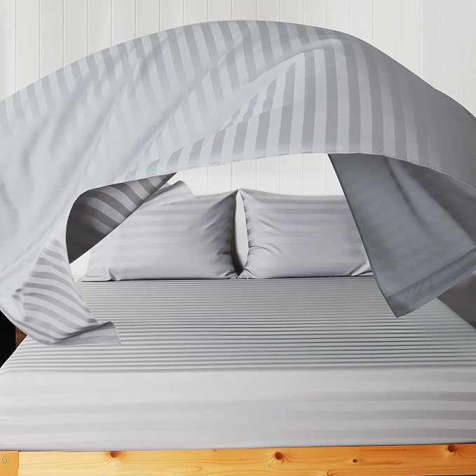 Cotton Flat Sheets Only, 600 TC 100% Cotton Flat Sheet Top Sheet Only, Cal King - Image 8