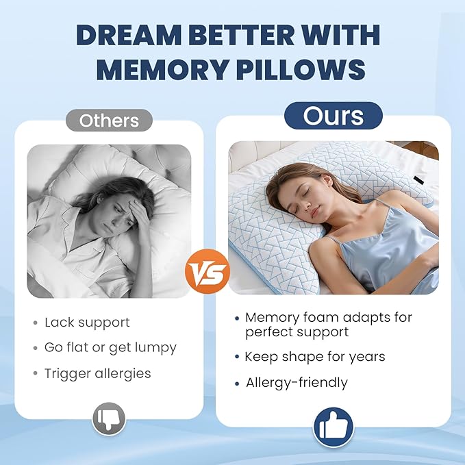 A-Pce Adjustable Pillow, Queen Size Set of 2 Bed Pillows - Image 8