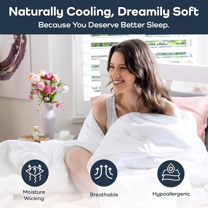 Olive + Crate Cooling Oversize King Size Comforter - Image 2