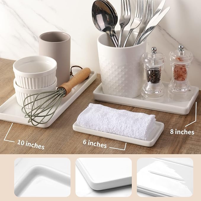 Gurygo 6" Small Ceramic Bathroom Tray - Image 5