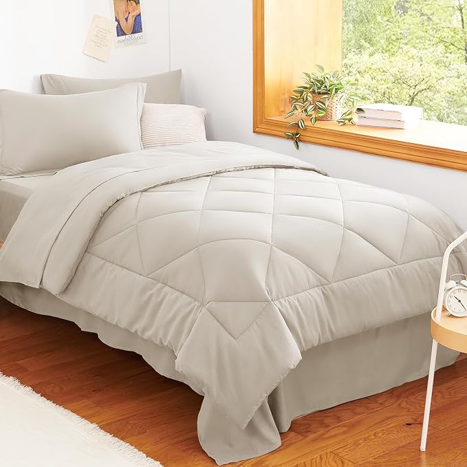CozyLux Twin XL Comforter Set Beige by CozyLux