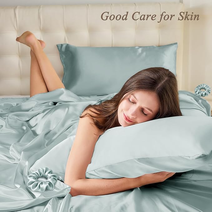 Standard Satin Pillowcase for Hair 2pc, Similar to Silk Pillow Cases, Easier - Image 2