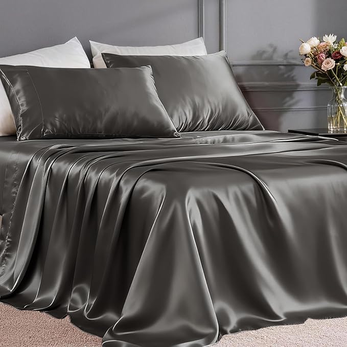 FreshCulture Satin Sheets Twin Size Bed Set by FreshCulture