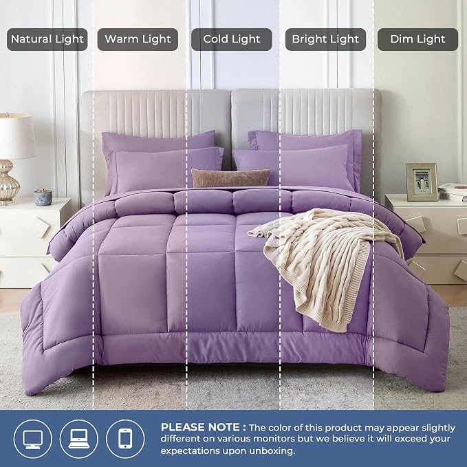 Sasttie Twin Comforter Set, 5 Pieces Bed in a Bag Twin, Complete Bedding Set - Image 7