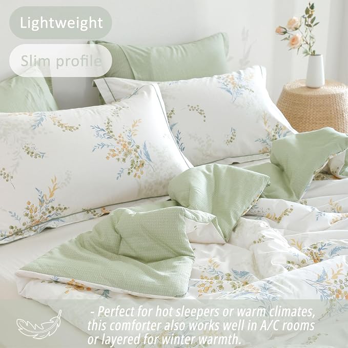 LEMIROE White Cotton Comforter King Size 3Pcs - Image 3